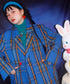 Heart Button Check Jacket&Skirt Series